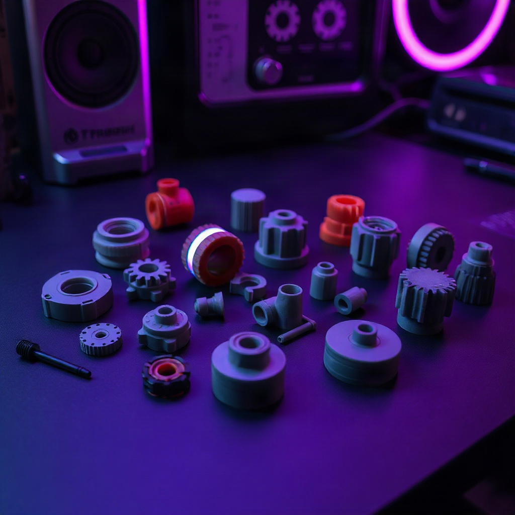 Finished printed parts for inspection